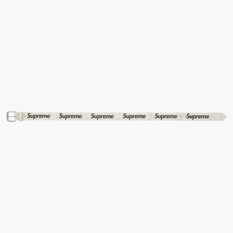 Supreme Repeat Leather Belt (fw25) White