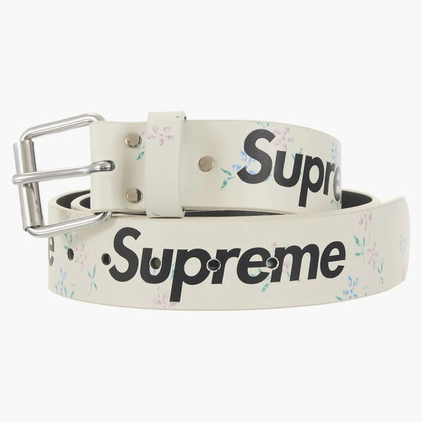 Supreme Repeat Leather Belt (fw25) White