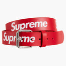 Supreme Repeat Leather Belt Red