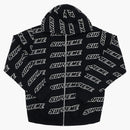 Supreme Repeat Zip Up Hooded Sweatshirt Black