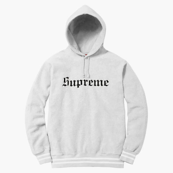 Nejvyšší reverzní fleece mikina s kapucí popel popel