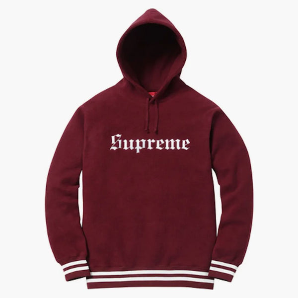 Supreme Reverse Fleece Felpa con cappuccio Borgogna