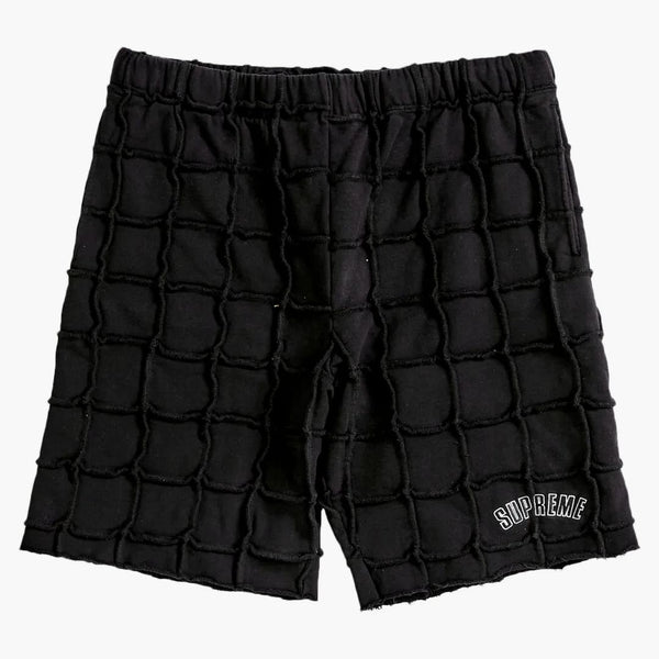 Supreme Reverse Patchwork Sweatshort Black