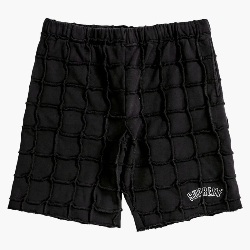 Supreme Reverse Patchwork Sweatshort Black
