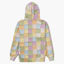 Supreme reverse patchwork zip up hooded sweatshirt multicolor