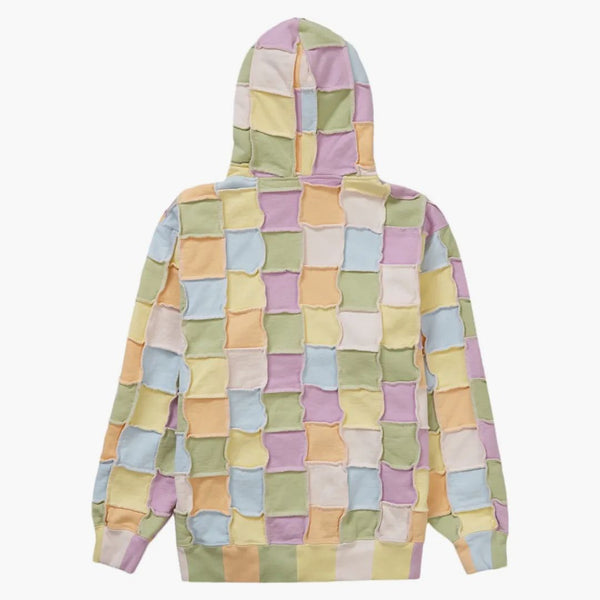 Supreme Reverse Patchwork Zip Up Hooded Sweatshirt Multicolor