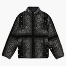 Supreme reversible bandana fleece jacket black