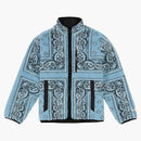 Supreme reversible bandana fleece jacket light blue