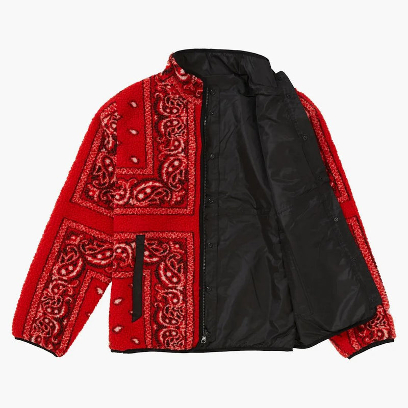 Nejvyšší reverzibilní šátek Fleece Bunda Red