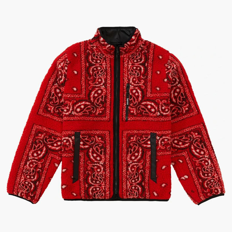 Nejvyšší reverzibilní šátek Fleece Bunda Red