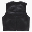 Supreme reversible faux shearling work vest black