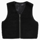 Supreme reversible faux shearling work vest black