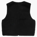 Supreme reversible faux shearling work vest black