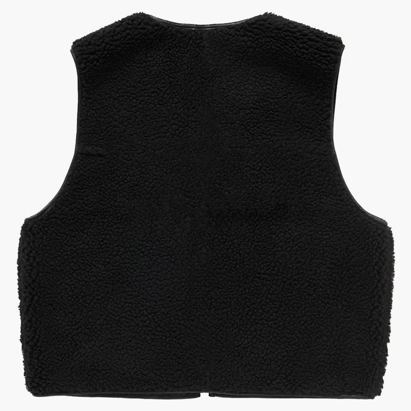 Supreme Reversible Faux Shearling Work Vest Black