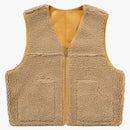 Supreme Reversible Faux Shearling Work Vest Yellow