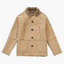 Supreme reversible faux suede leopard coat tan