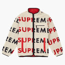 Supreme reversible logo fleece jacket natural