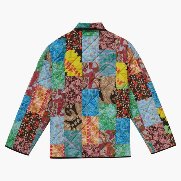 Supreme reversible patchwork quilted jacket multicolor