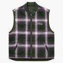 Supreme reversible shadow plaid vest Dark Green