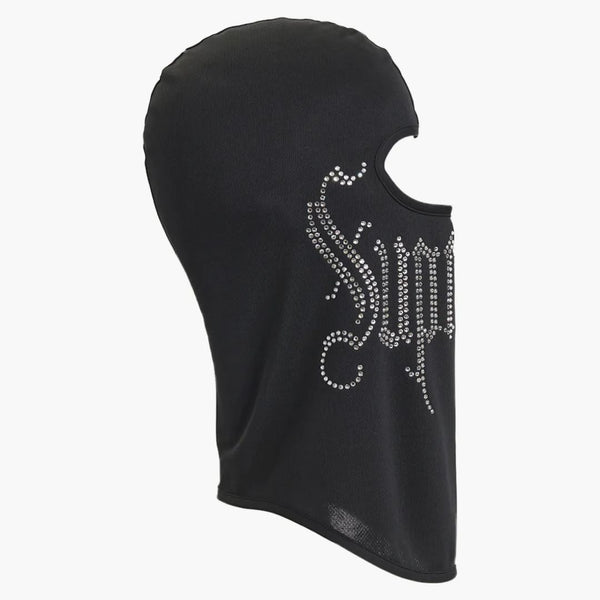 Najwyższy Rhinestone Blaclava Black