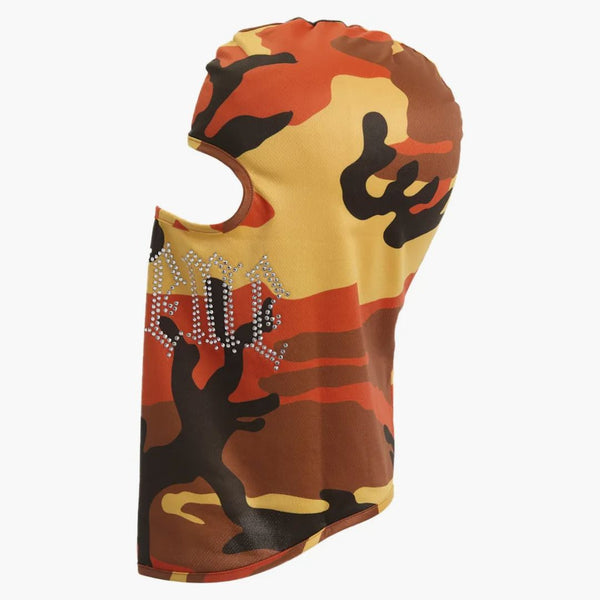 Supreme Rhinestone Balaclava Orange Camo