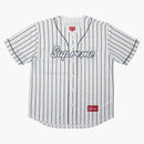 Supreme Rhinestone Baseball Jersey Pinstripe
