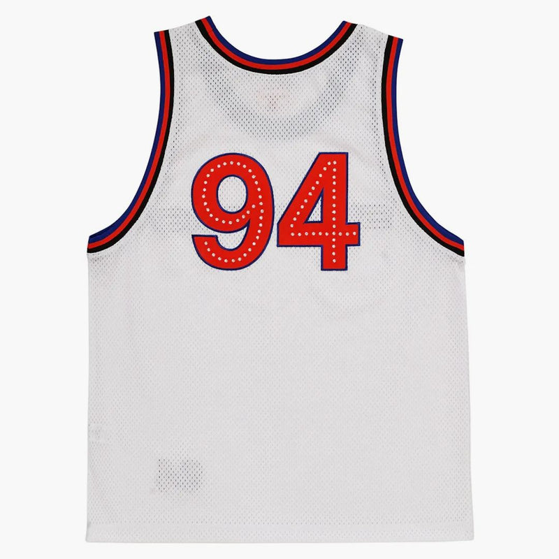 Supreme Rhinestone Basketball Jersey White