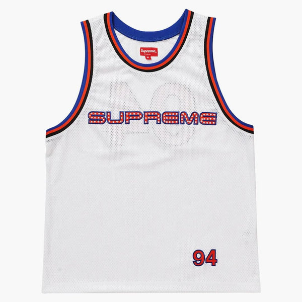 Supreme Rhinestone Basketball Jersey White