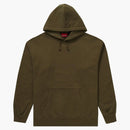 Supreme Rhinestone Script Hooded Sweatshirt Dark Olive