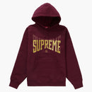 Supreme Rhinestone Shadow Hooded Sweatshirt Burgundy