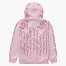 Supreme Rhinestone Zip Up Sweinshirt Pink