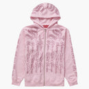 Supreme Rhinestone Zip Up Sweinshirt Pink