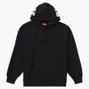 Supreme rib hooded sweatshirt black