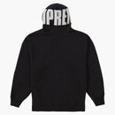 Supreme rib hooded sweatshirt black