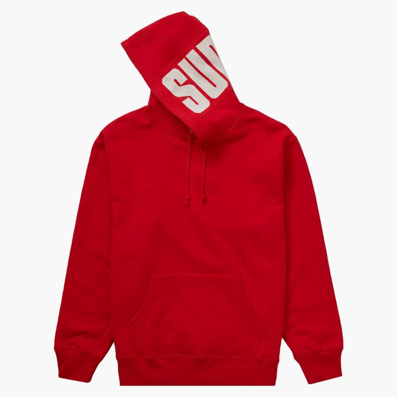 Suprema costola con cappuccio rosso rosso