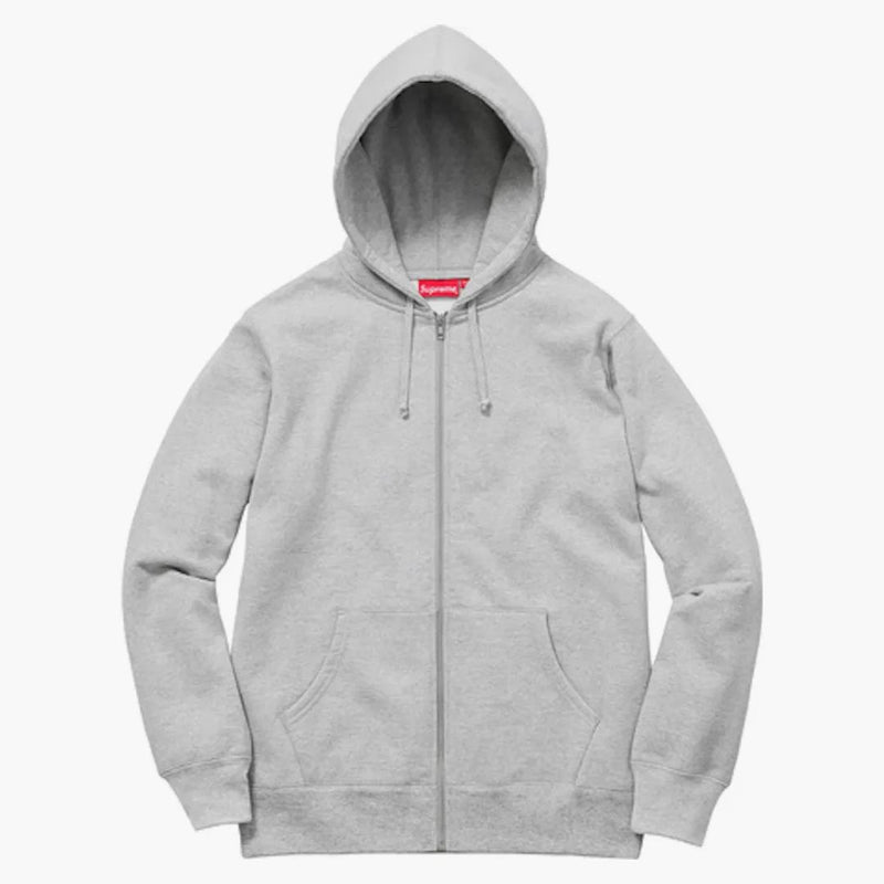 Nejvyšší žebro logo Zip Up Hoodie Heather Grey