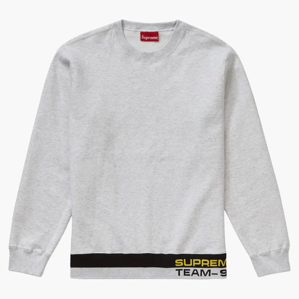 Supreme Rib Stripe Crewneck Ash Grey
