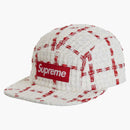Supreme Ribbon Boucle Camp Cap White