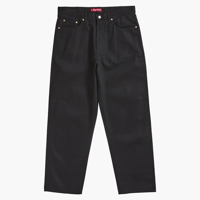 Supreme styva baggy selvedge jean (SS25) styv svart