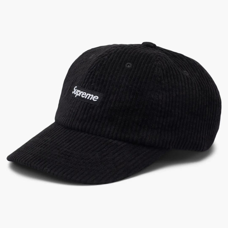 Supreme Ripple Corduroy Small Box 6-panel Black