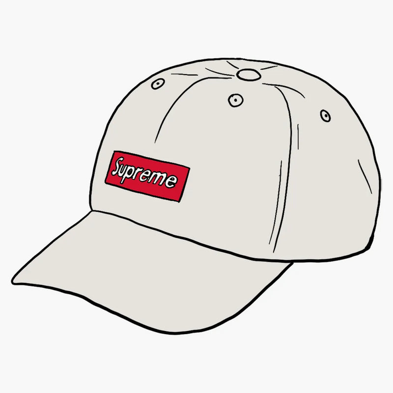 Supreme Ripple Corduroy liten låda 6-panel vit