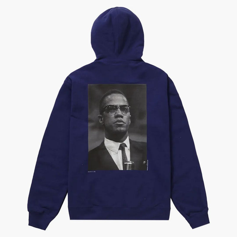 Supreme Roy Decarava Malcolm x Felpa con cappuccio Navy lavata