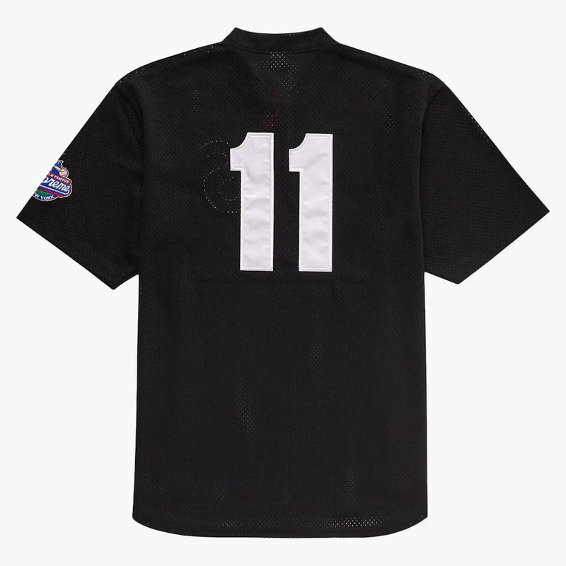 Supreme S logo baseball Henley Black