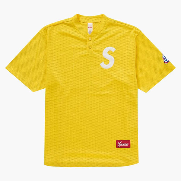 Supreme S Logo Baseball Henley Yellow