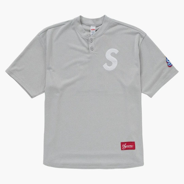 Baseball del logo Supreme S Henley Grey