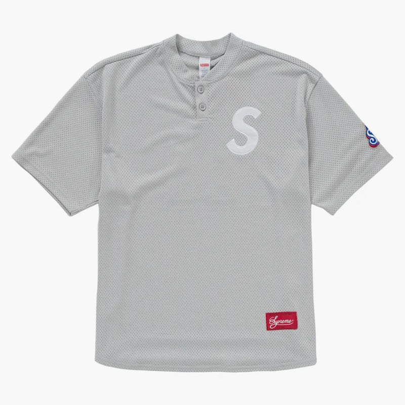 Supreme S logo baseball Henley Gray