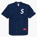 Supreme s logo béisbol Henley Navy