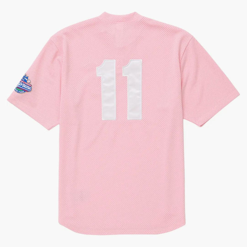 Supreme S Logo Baseball Henley (ss25) Pink