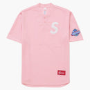 Supreme S Logo Baseball Henley (ss25) Pink