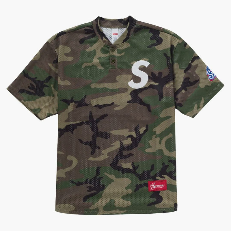 Baseball supremo S Baseball Henley Woodland Camo
